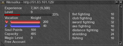 Signature for player Wersalka